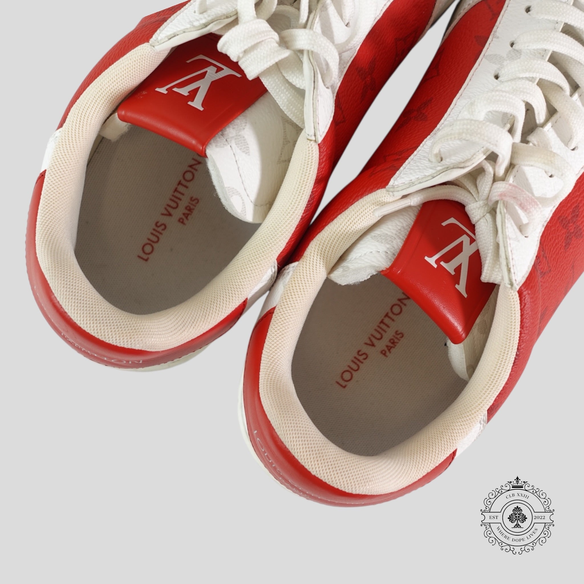 Louis Vuitton Rivoli Sneakers in Red / White