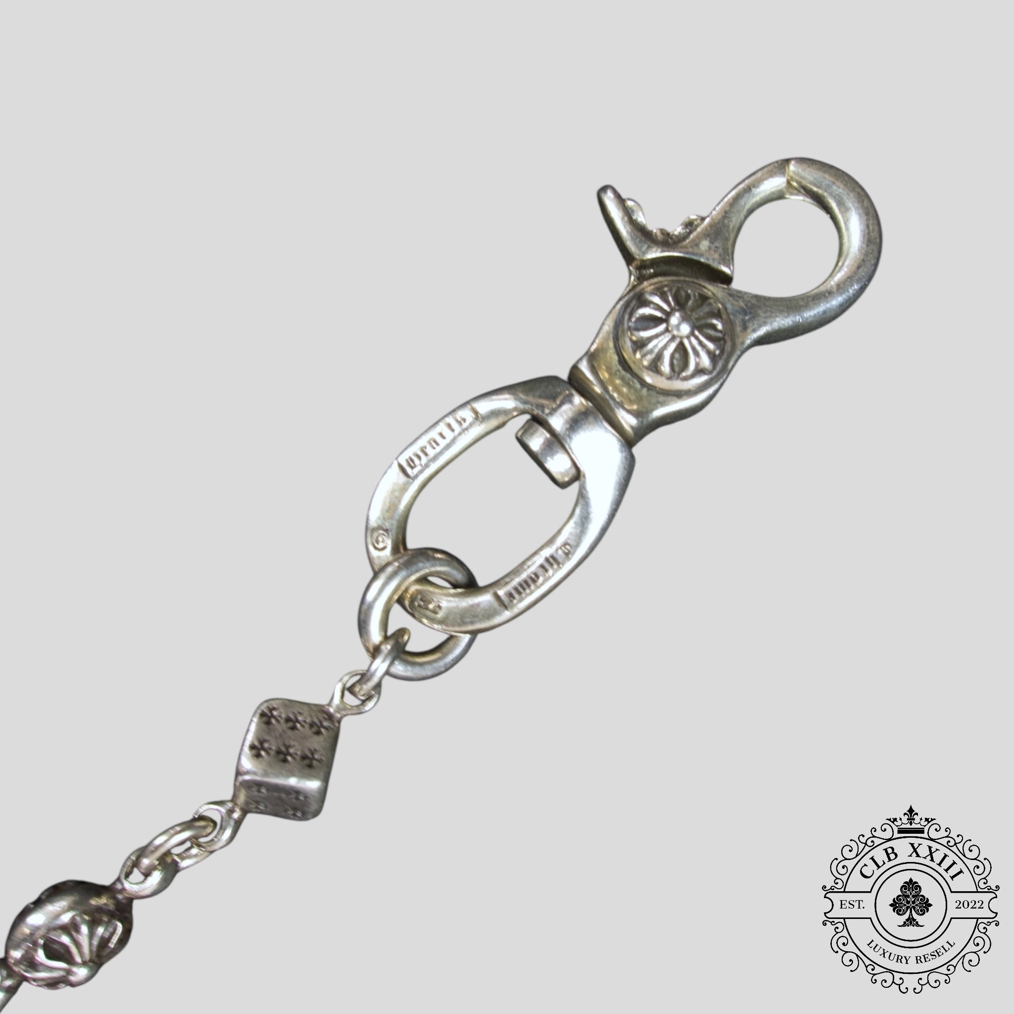 Chrome Hearts Dice & Ball Wallet Chain in Silver