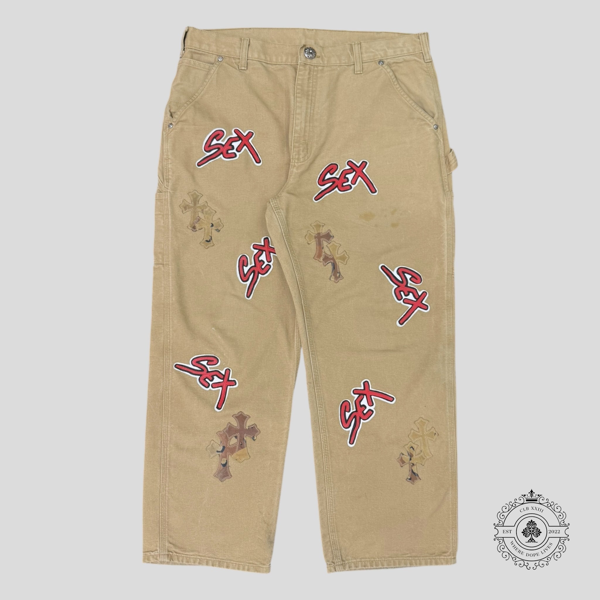Chrome Hearts Sex Records Patch Carpenter Pants