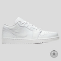 Air Jordan 1 Low Triple White Tumbled Leather