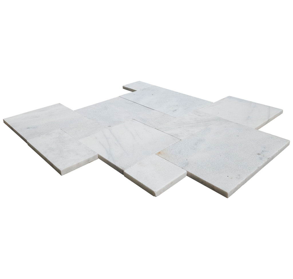 Mugla White Marble Sandblasted Brushed Paver