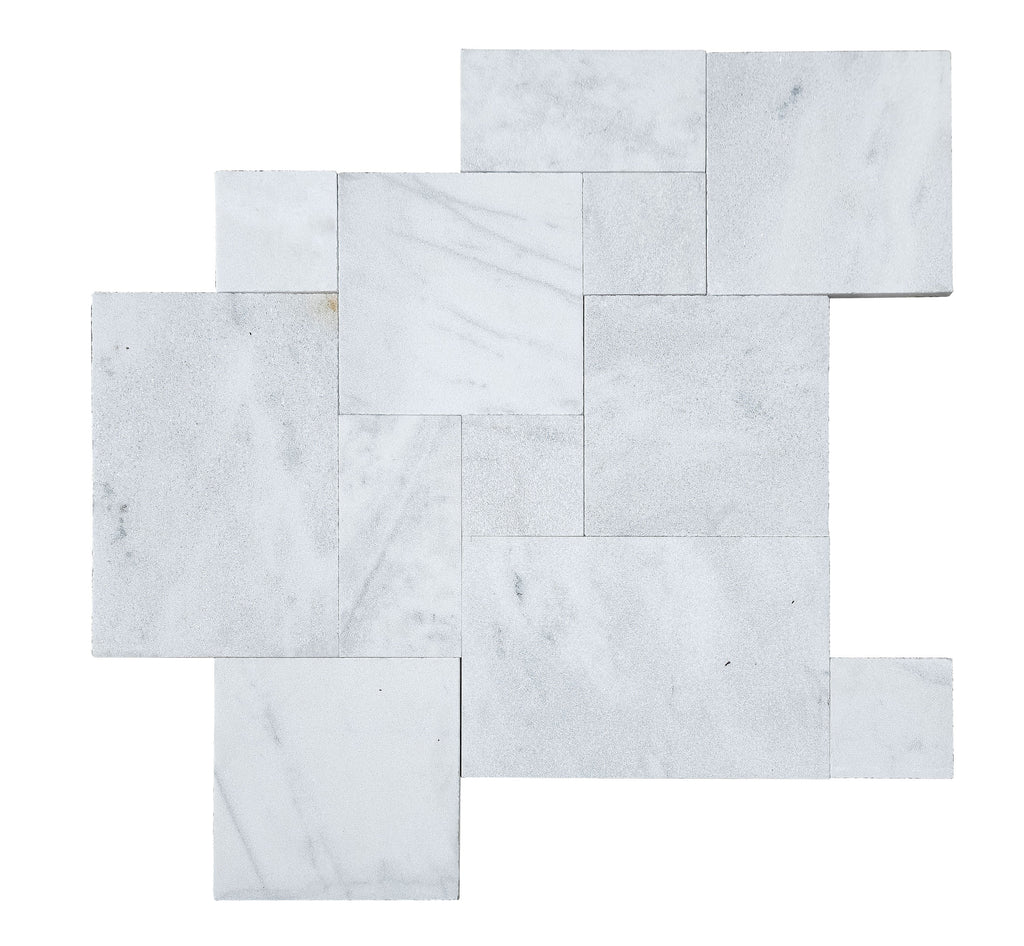 Mugla White Marble Sandblasted Brushed Paver