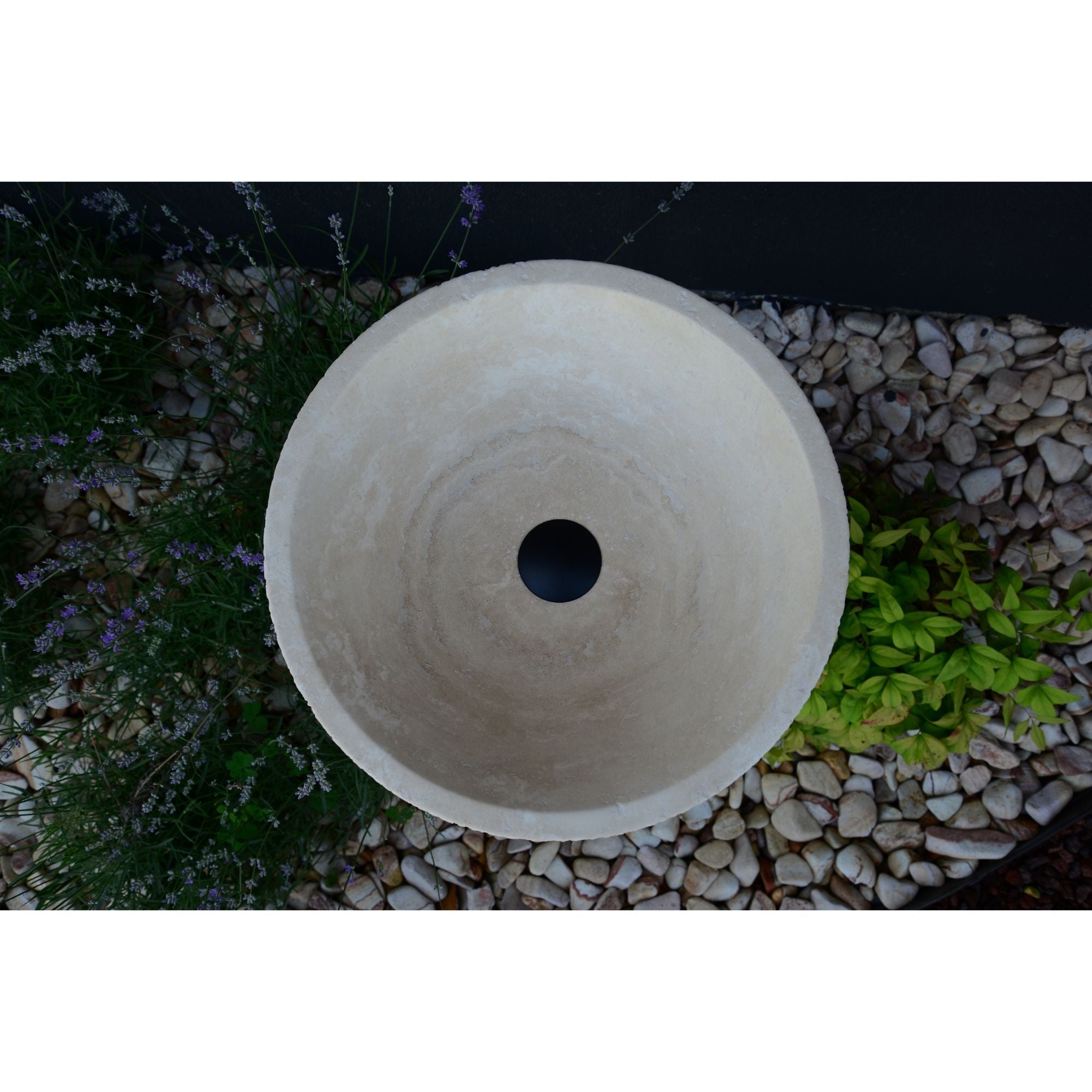 HANDCRAFTED LIGHT BEIGE TRAVERTINE SINK
