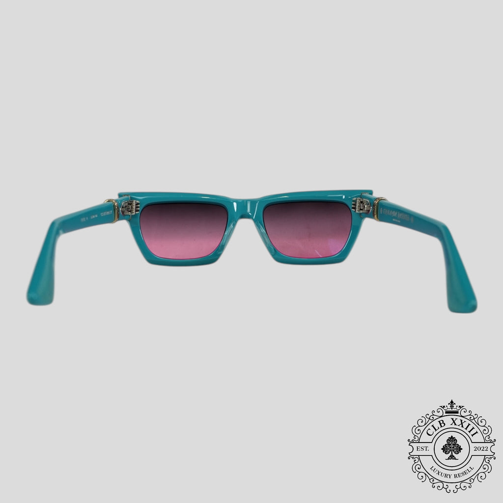 Chrome Hearts Cliterally Diamond Embellished Glasses in Blue/Silver
