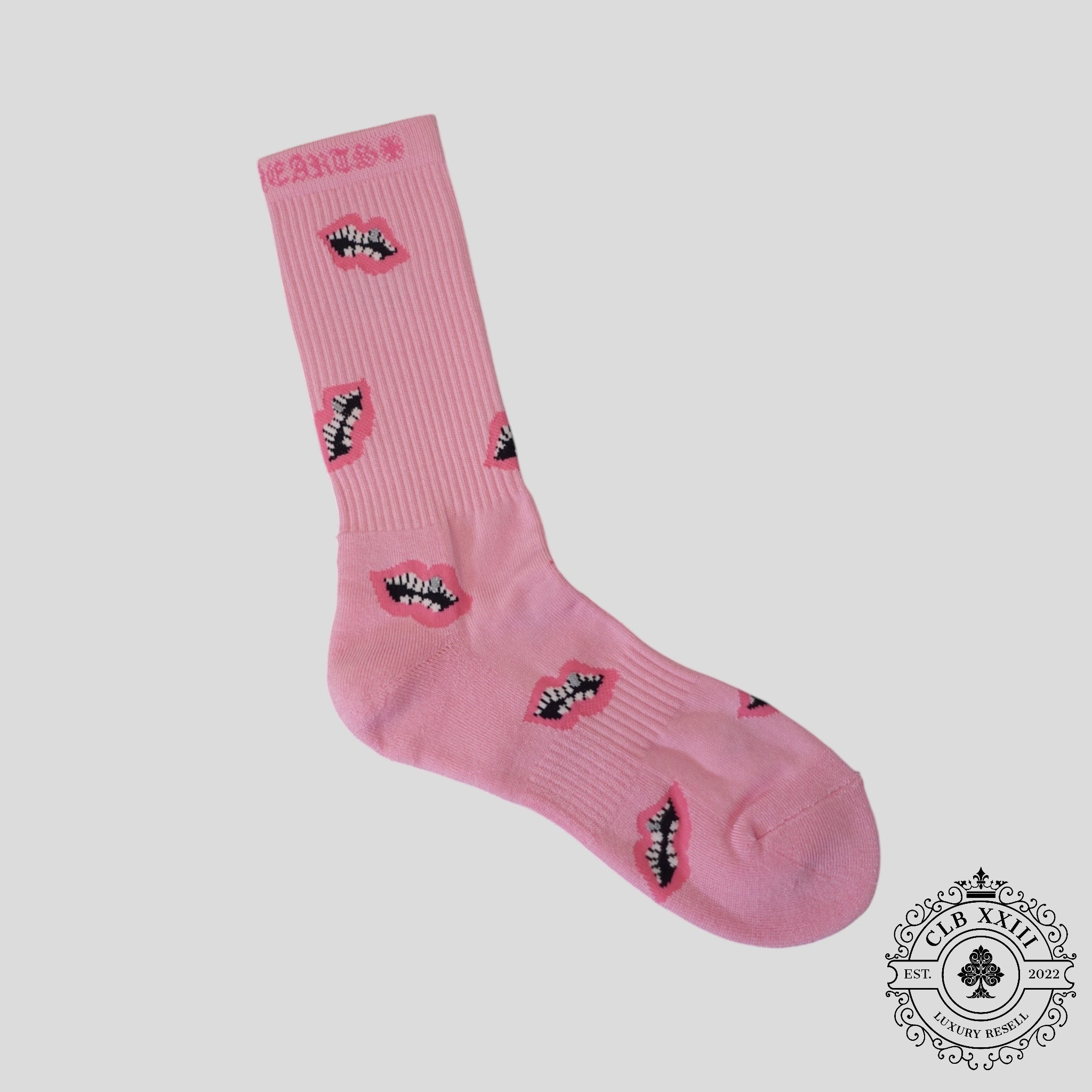 Chrome Hearts Matty Boy Chomper Socks in Pink