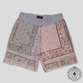 Amiri Bandana Reconstruct Shorts in Pink