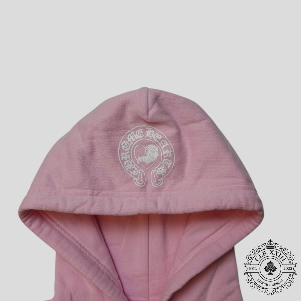 Chrome Hearts Art Basel Vine Heart Hoodie in Light Pink