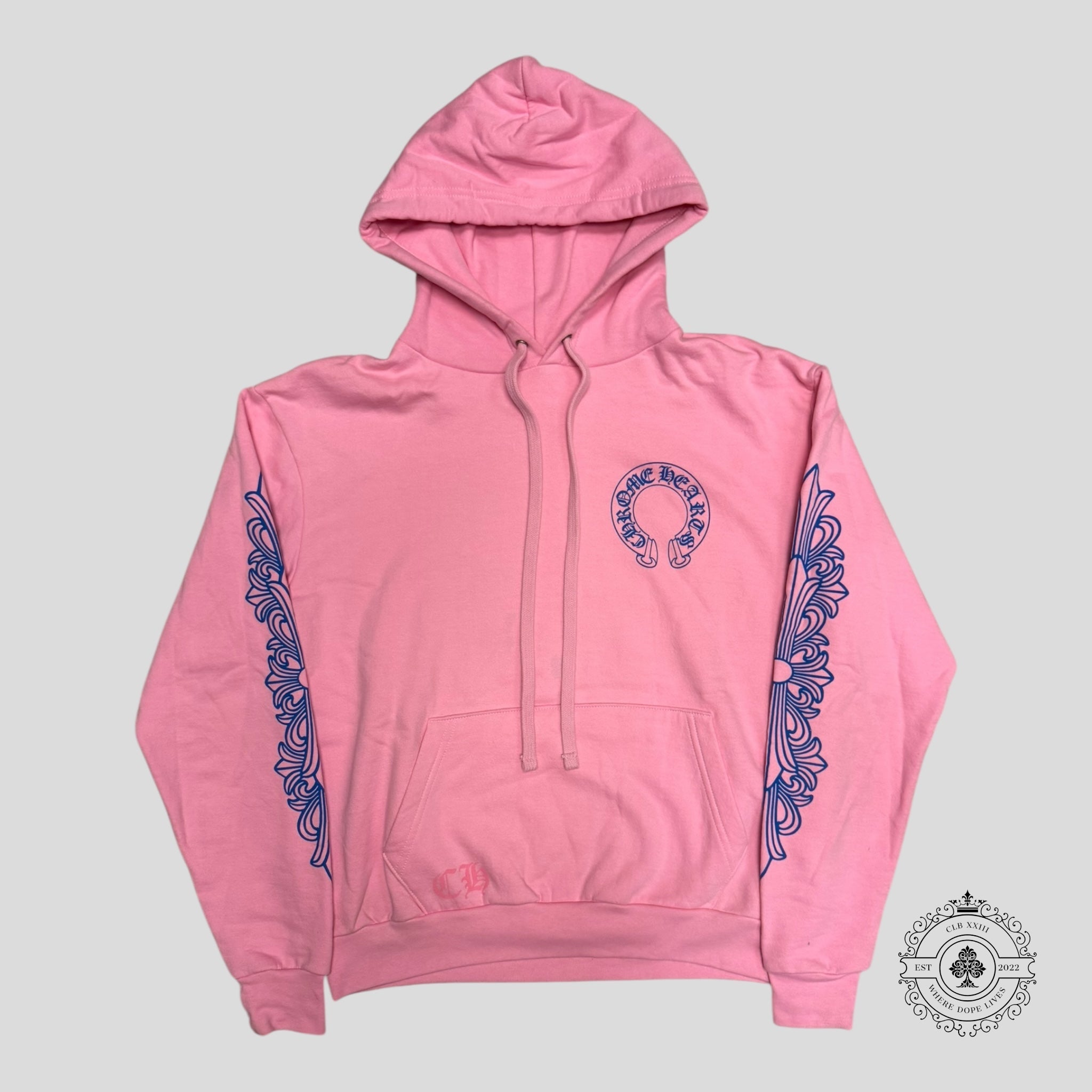 Chrome Hearts Horseshoe Logo Hoodie in Pink