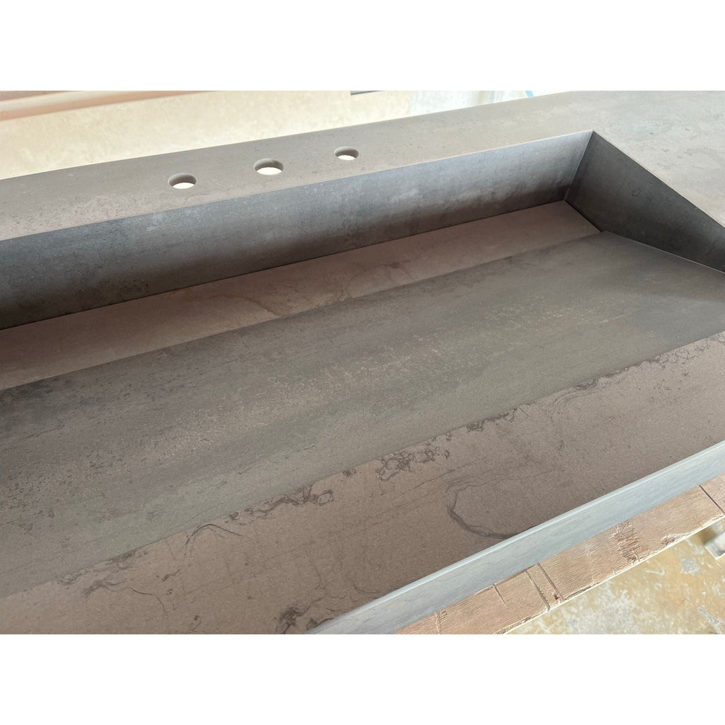 HANDCRAFTED METAL DARK ENGINEERED PORCELAIN SINK (ES-070)