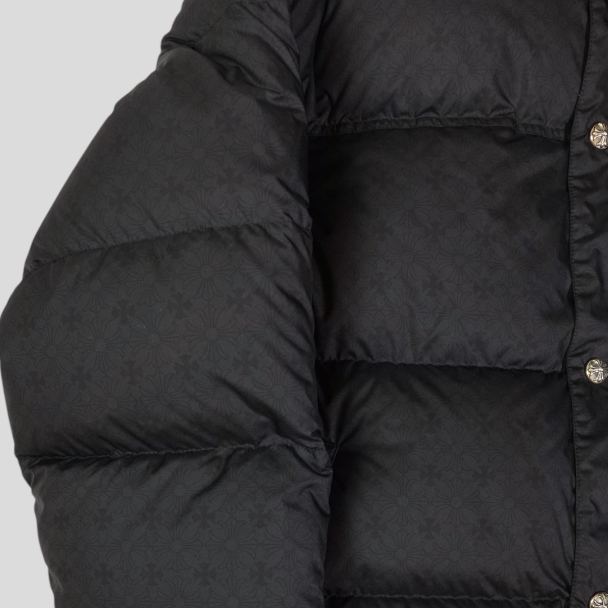 Chrome Hearts Plus Pattern Puffer in Black
