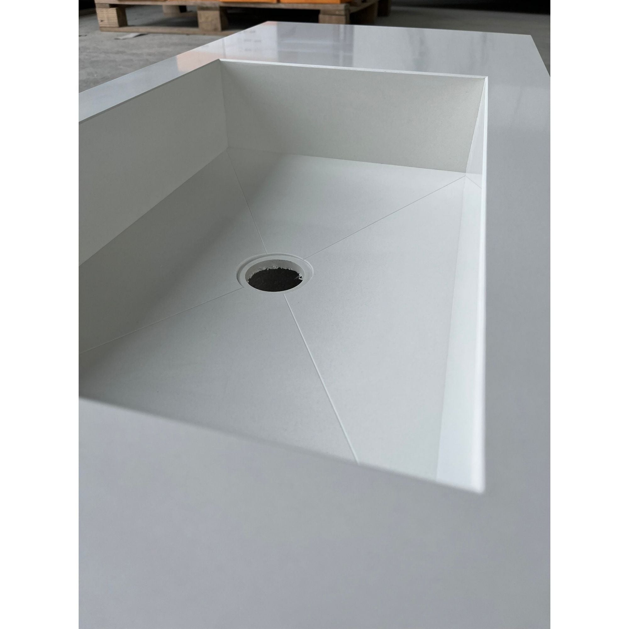 CUSTOM PURE WHITE QUARTZ SINK (QU-056)