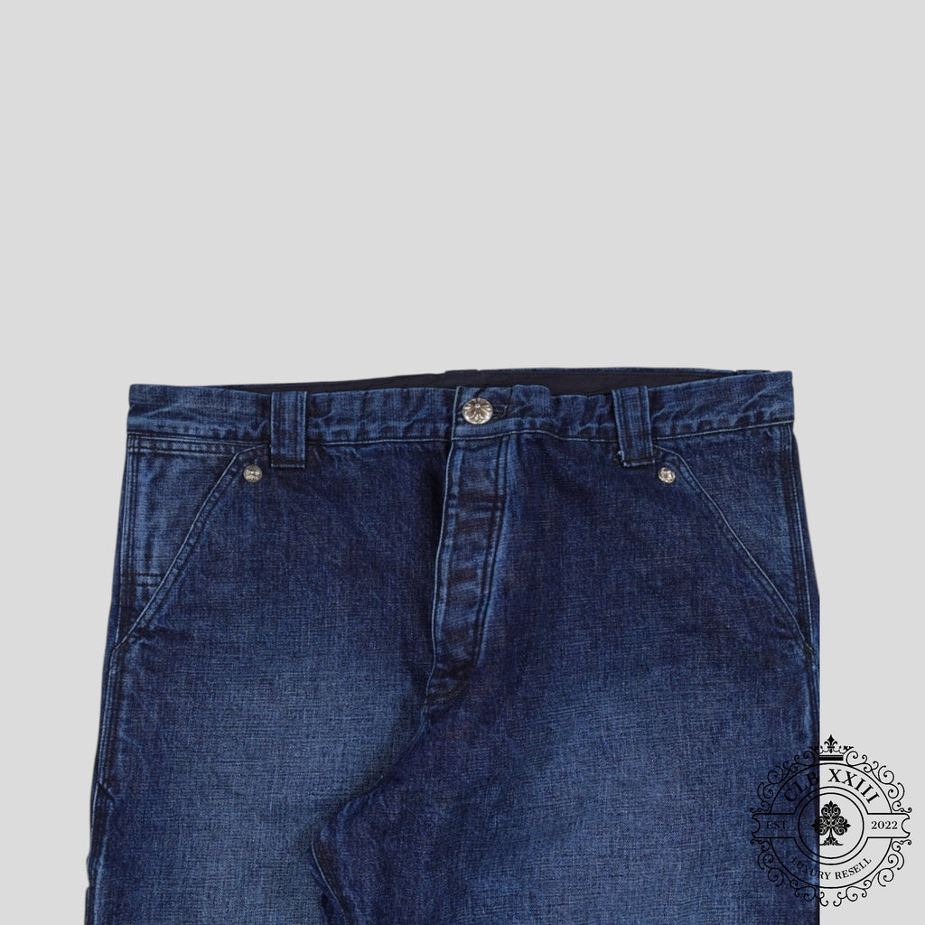 Chrome Hearts Double Turbo Diesel Carpenter Pants in Dark Wash