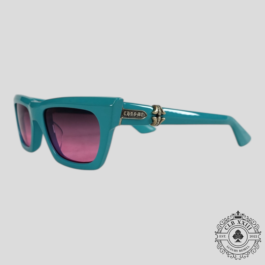 Chrome Hearts Cliterally Diamond Embellished Glasses in Blue/Silver