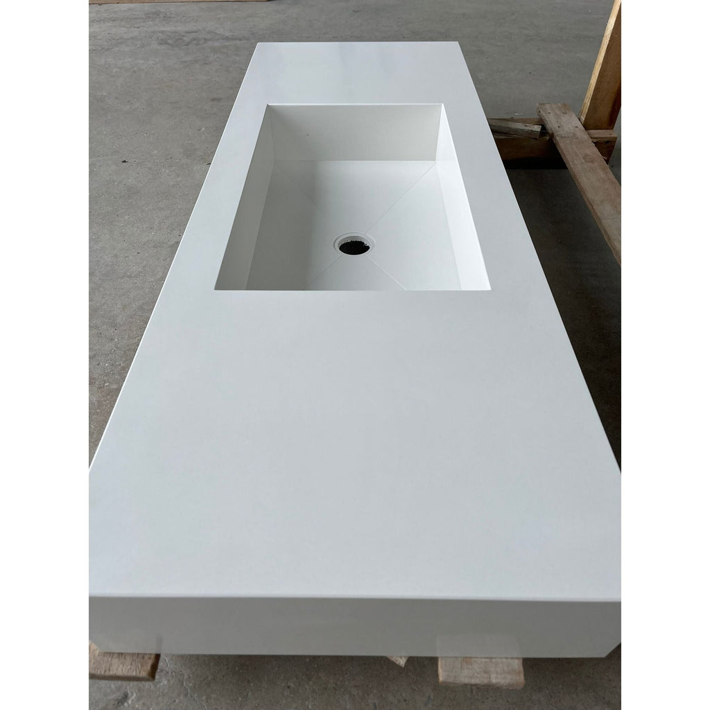 CUSTOM PURE WHITE QUARTZ SINK (QU-056)