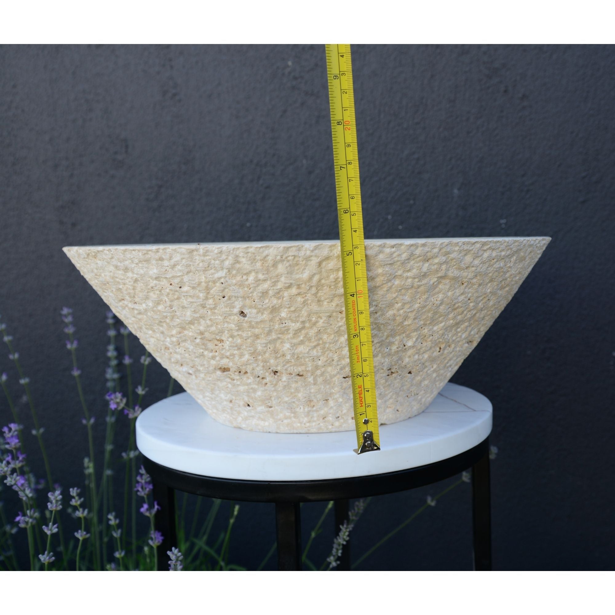 HANDCRAFTED LIGHT BEIGE TRAVERTINE SINK