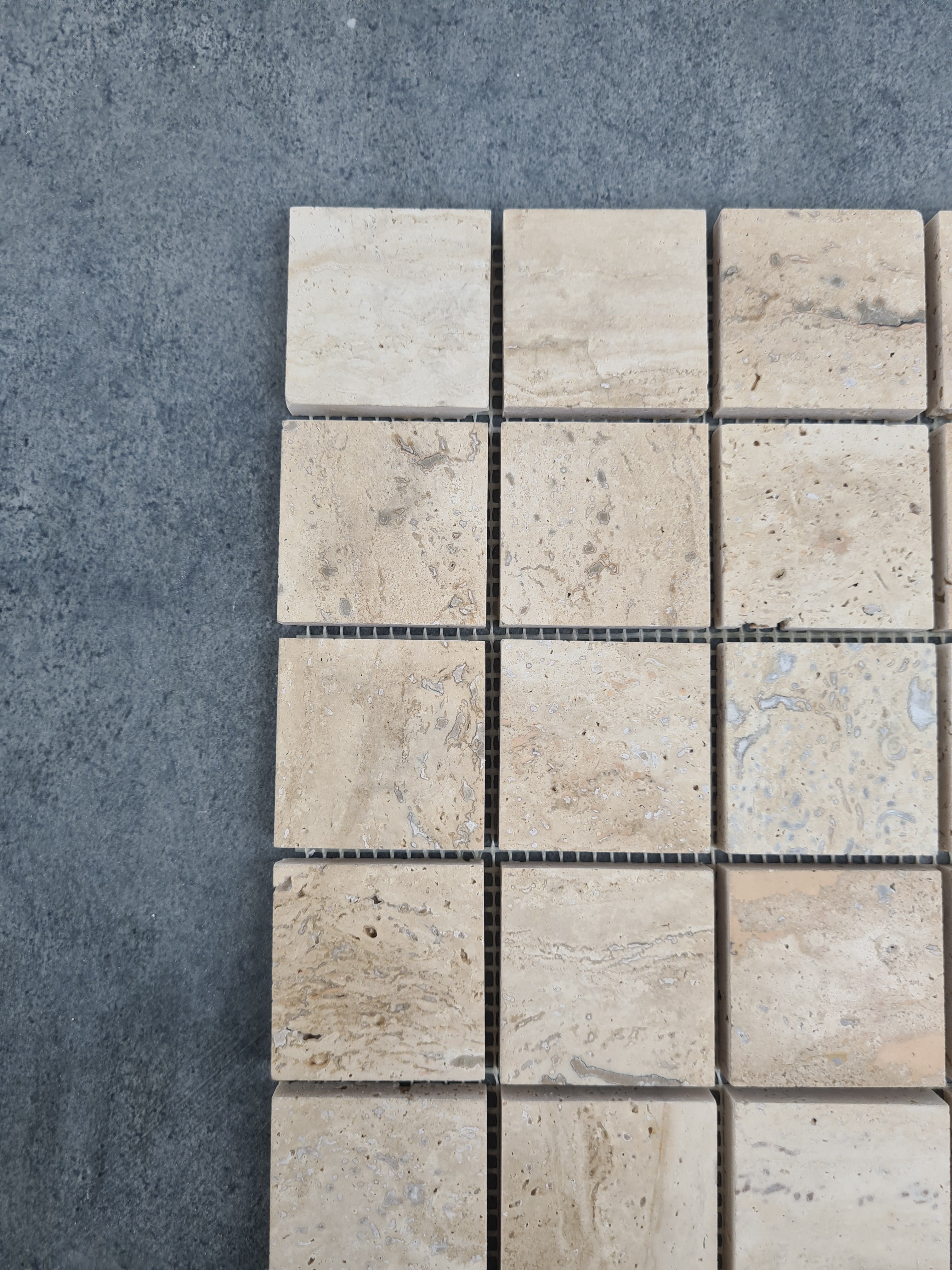 Patara 12" x 12" Honed Travertine Mesh-Mounted Mosaic Tile
