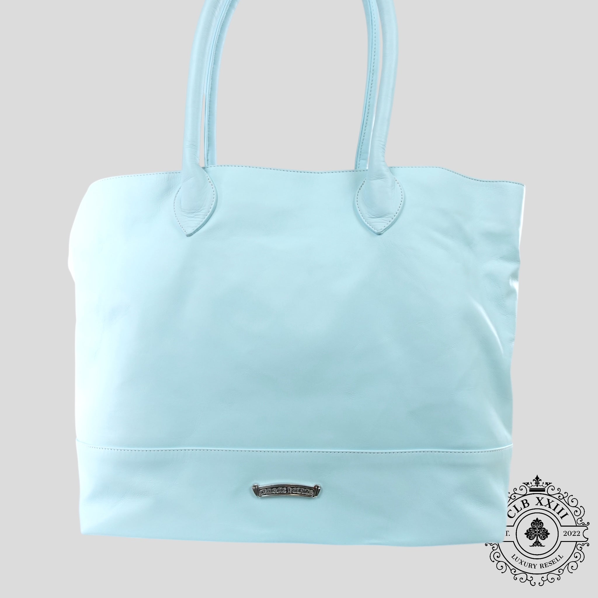Chrome Hearts Star Patch Leather Tote Bag in Blue