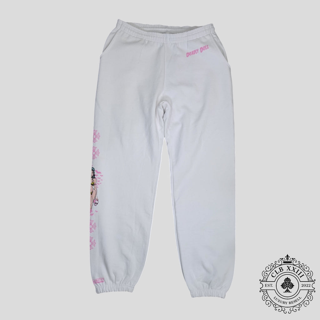 Chrome Hearts Deadly Doll Sweatpants in White