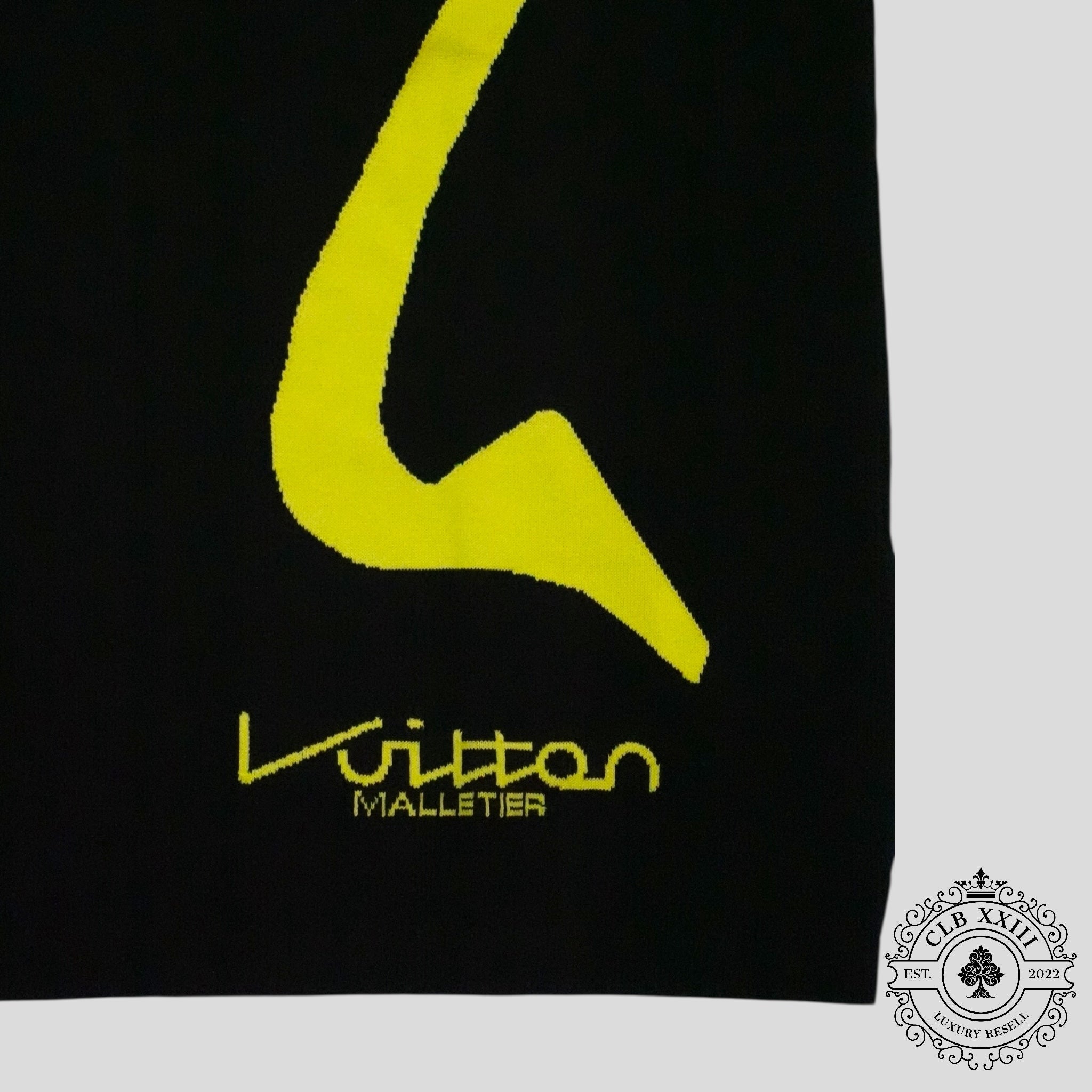 Louis Vuitton Sporty Line Intarsia Knit Crewneck in Black