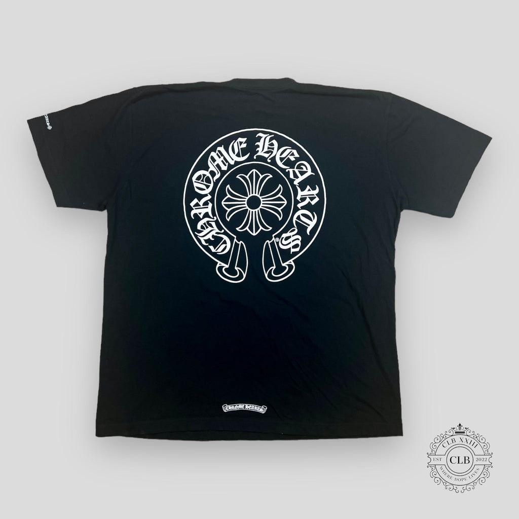 CHROME HEARTS HORSESHOE LOGO T-SHIRT - BLACK