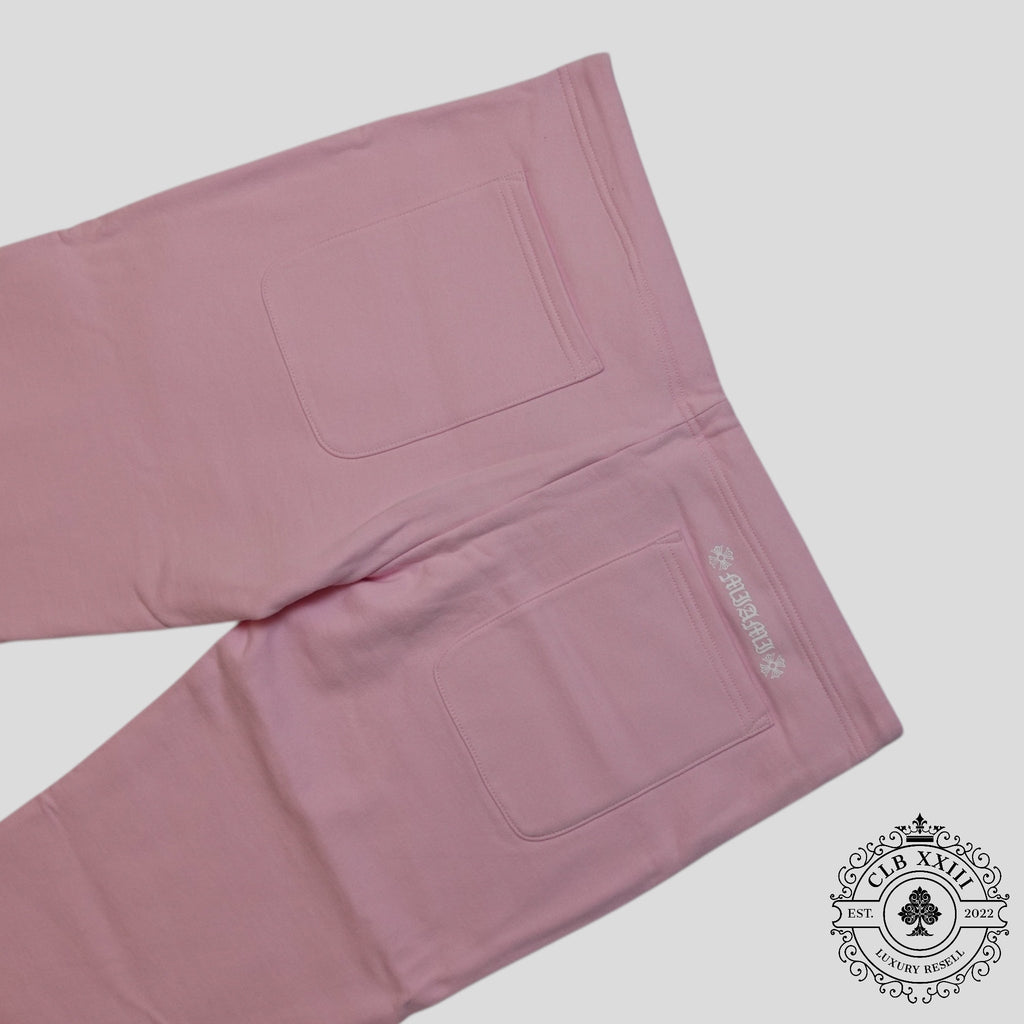 Chrome Hearts Art Basel Vine Heart Sweatpants in Light Pink