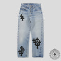Chrome Hearts 501 Redline Cross Patch Jeans