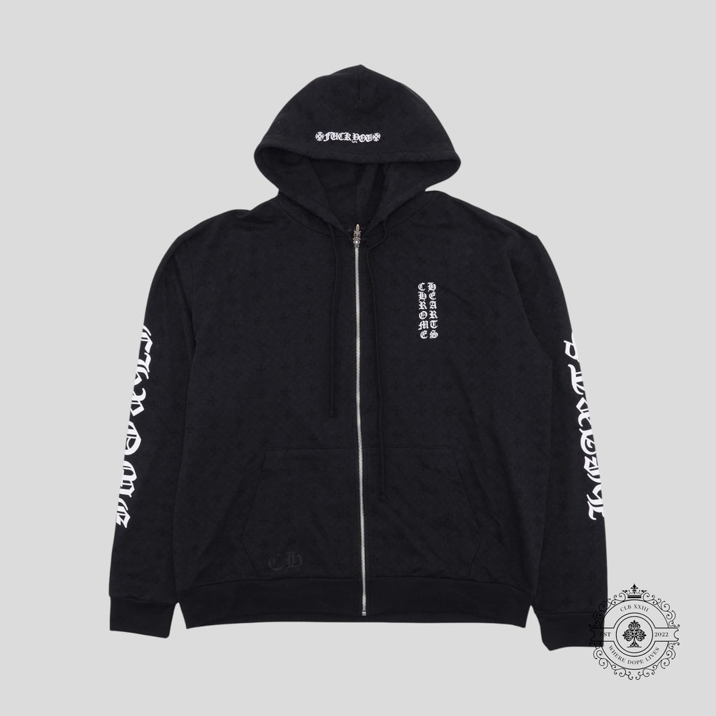 Chrome Hearts Plus Monogram Zip Up Hoodie