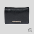 Chrome Hearts Joey Scroll Logo Leather Wallet in Black