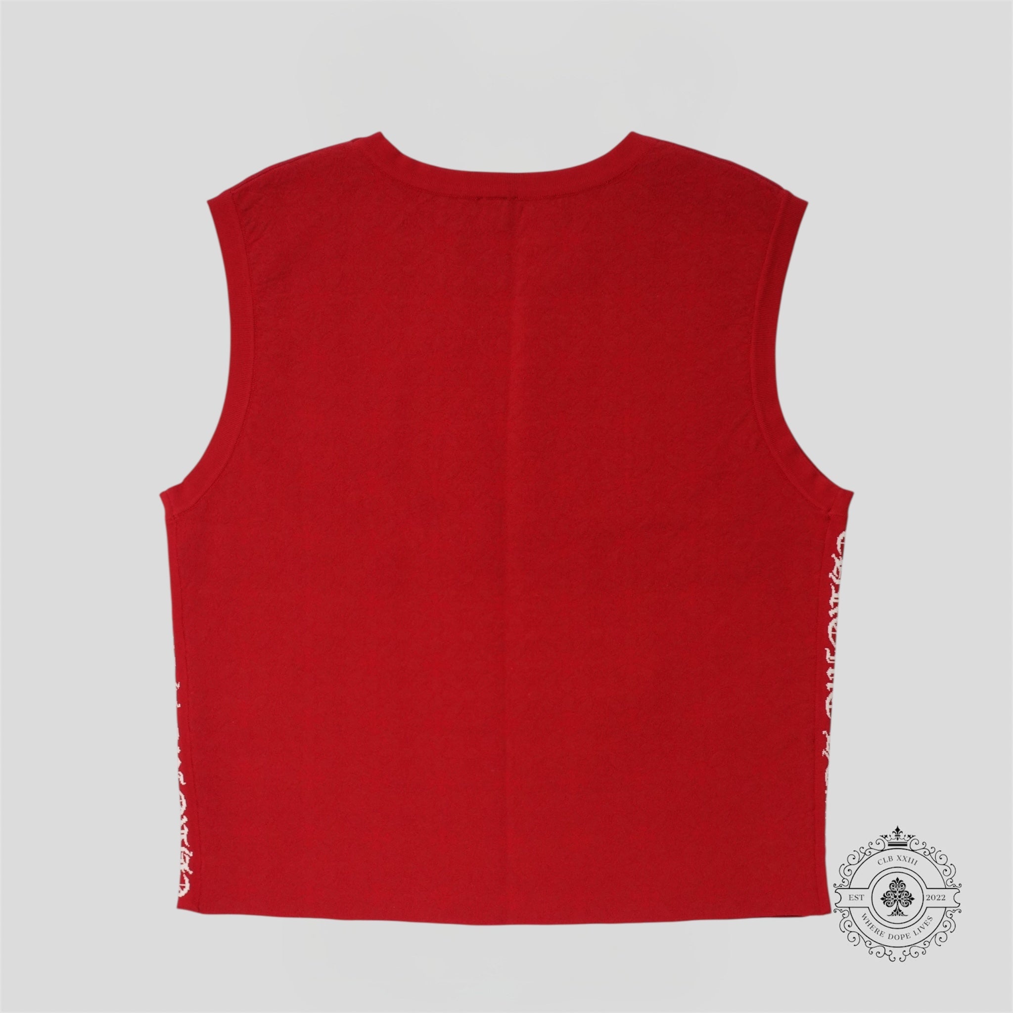 Chrome Hearts Plus Jacquard Sleeveless Shirt in Red