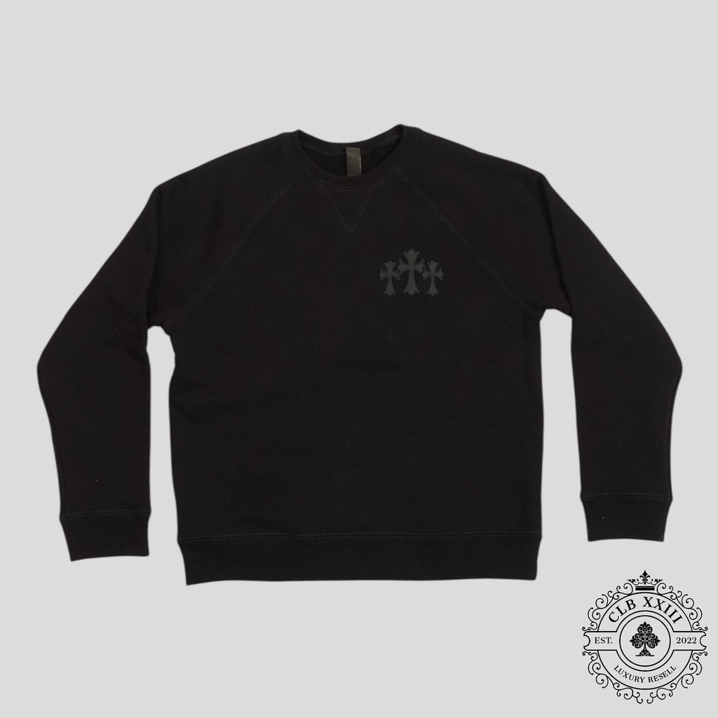Chrome Hearts Cemetery Cross Seven-11 Crewneck in Black