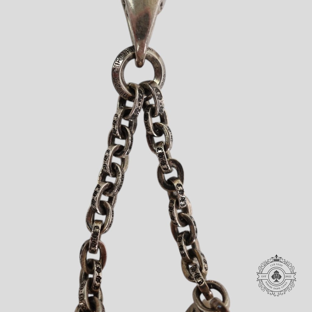 Chrome Hearts Dice Keychain in Silver