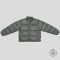 Chrome Heart Plus Pattern Puffer Jacket in Olive Green