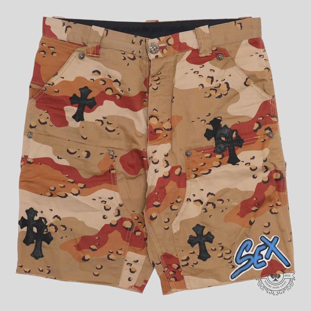 Chrome Hearts Sex Record Shorts in Desert Camo