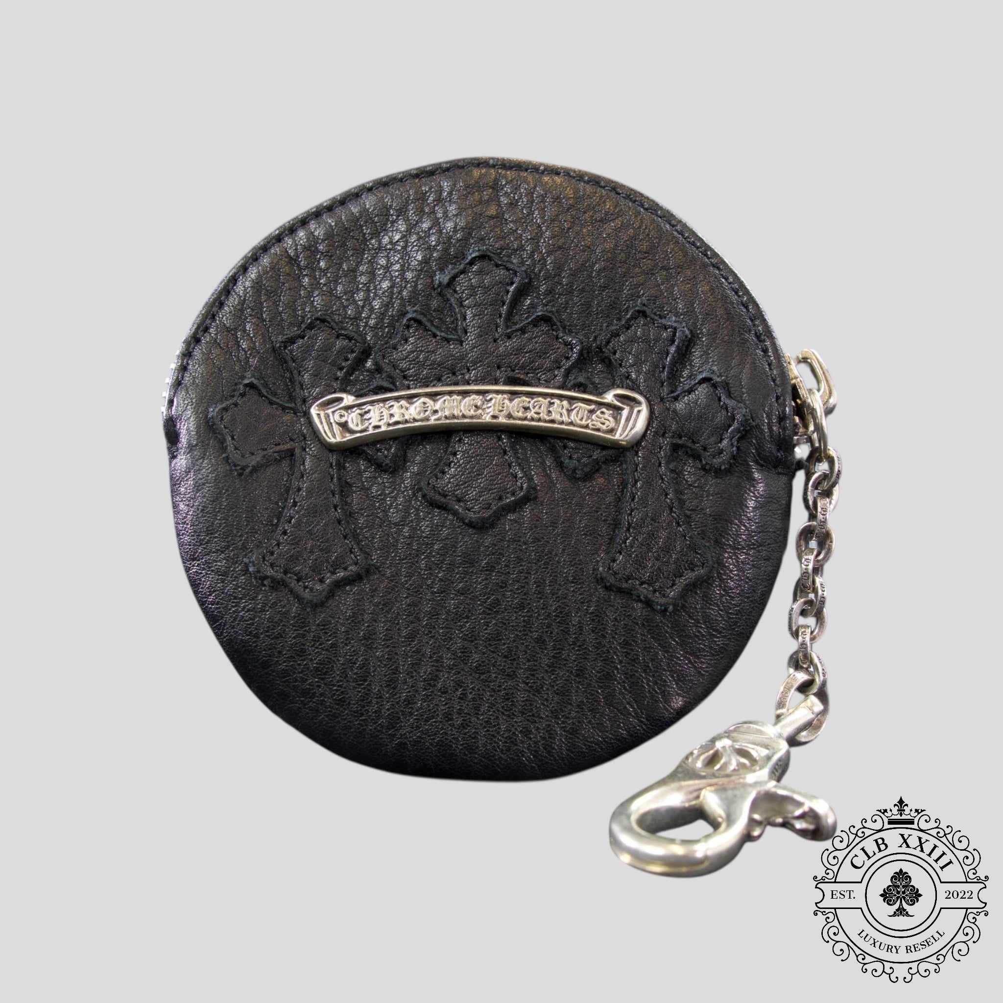 Chrome Hearts Cross Patch Coin Purse in Black