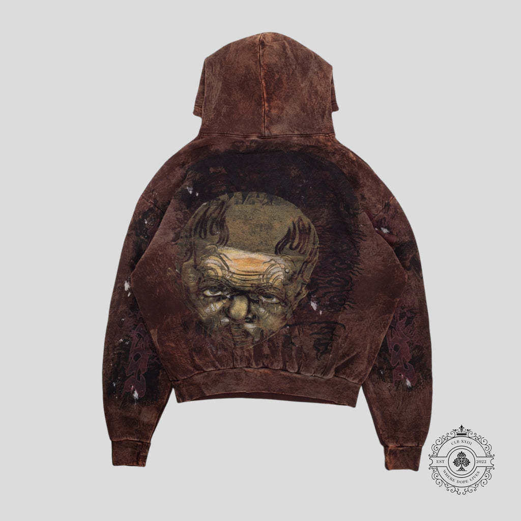 Hellstar H Star Hoodie in Brown