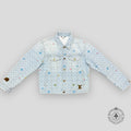 Louis Vuitton Monogram Denim Jacket in Light Wash/Multicolor