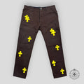 Chrome Hearts Yellow Cross Patch Carpenter Pants