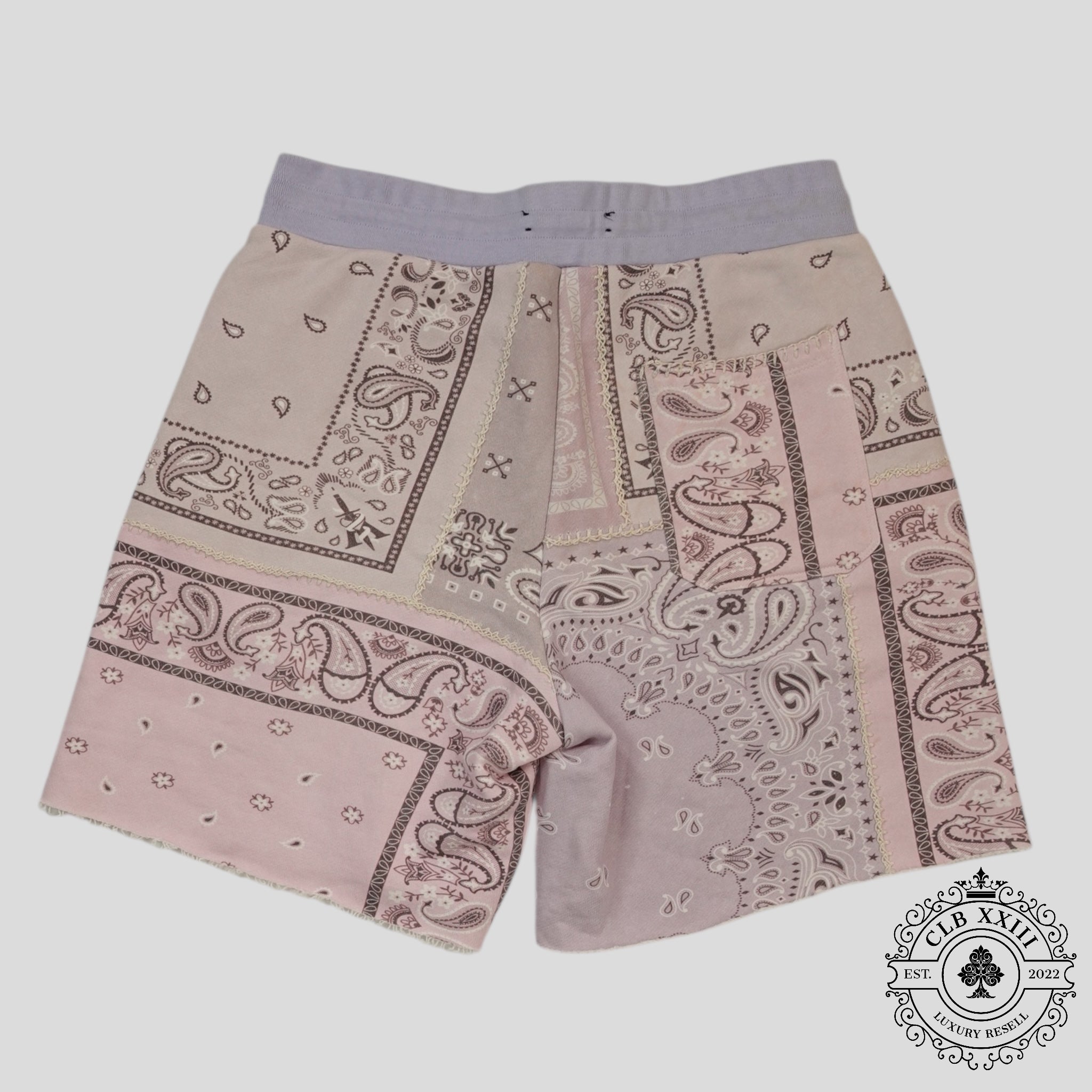 Amiri Bandana Reconstruct Shorts in Pink