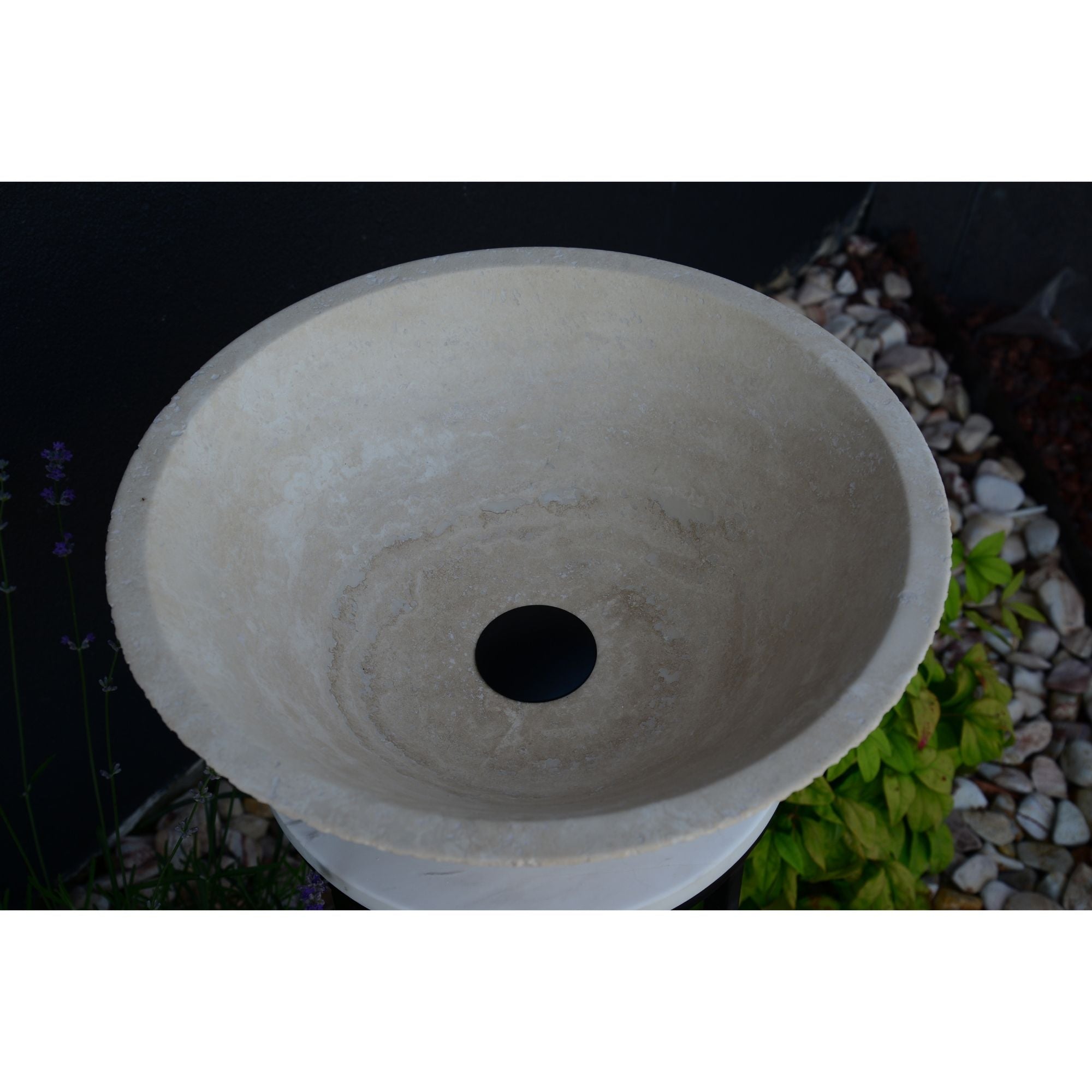 HANDCRAFTED LIGHT BEIGE TRAVERTINE SINK