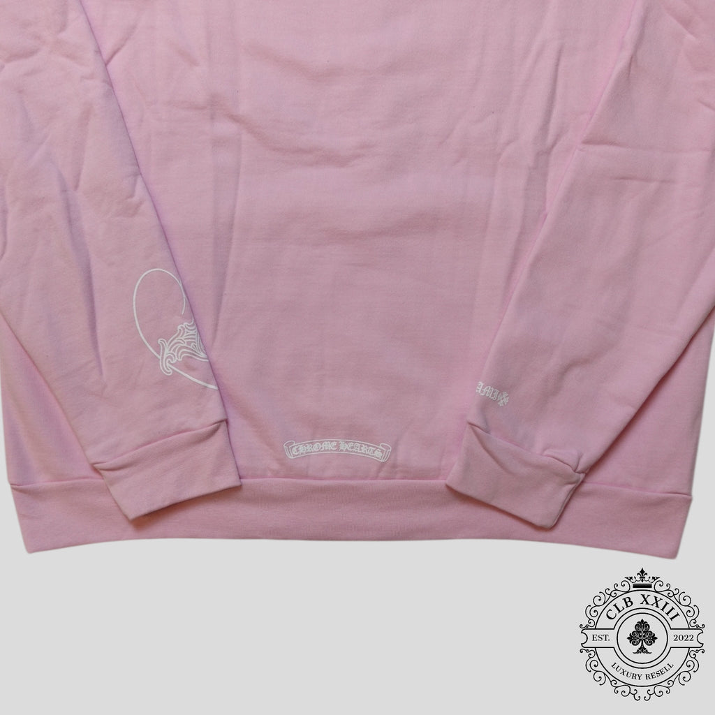 Chrome Hearts Art Basel Vine Heart Hoodie in Light Pink