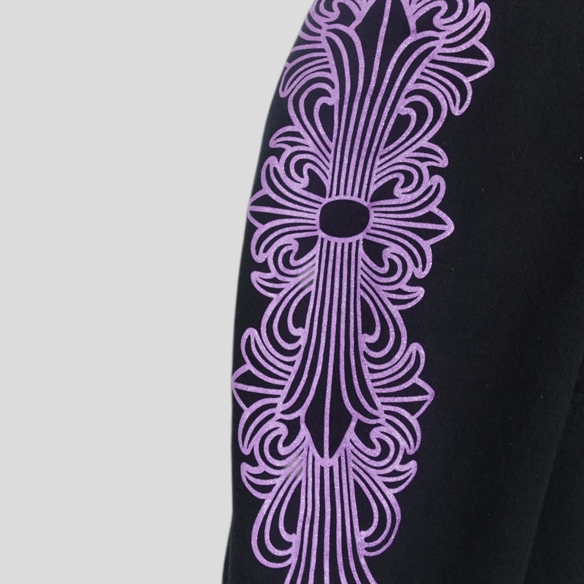 Chrome Hearts F&F Hoodie in Black / Purple