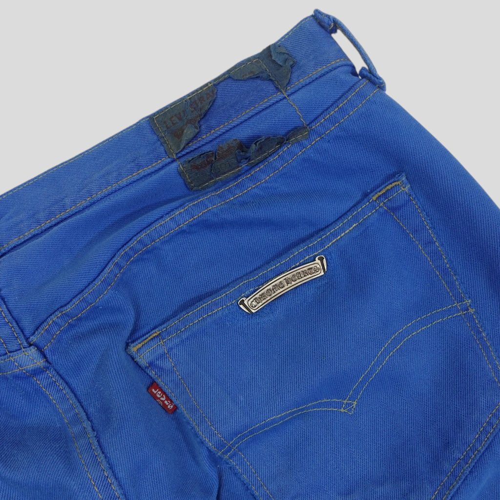 Chrome Hearts Levis Cross Patch Jeans in Blue