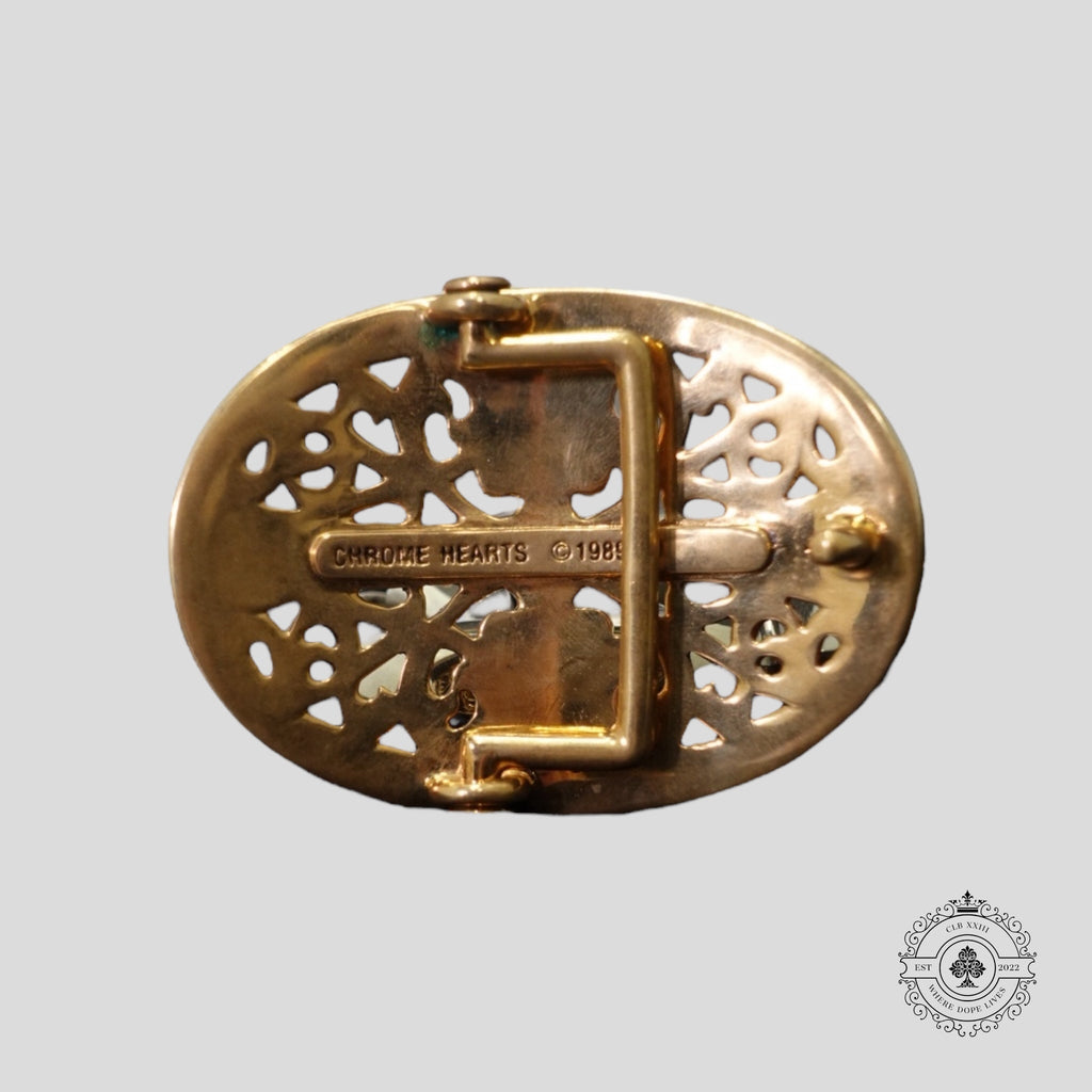 Chrome Hearts Bronze Oval Cross Belt Buckle
