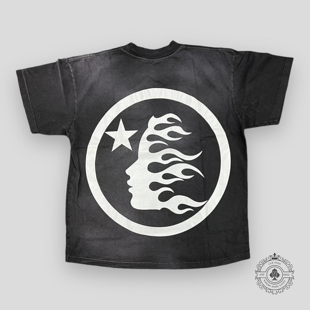 Hellstar Gel Sport Logo T-shirt in Black/Blue