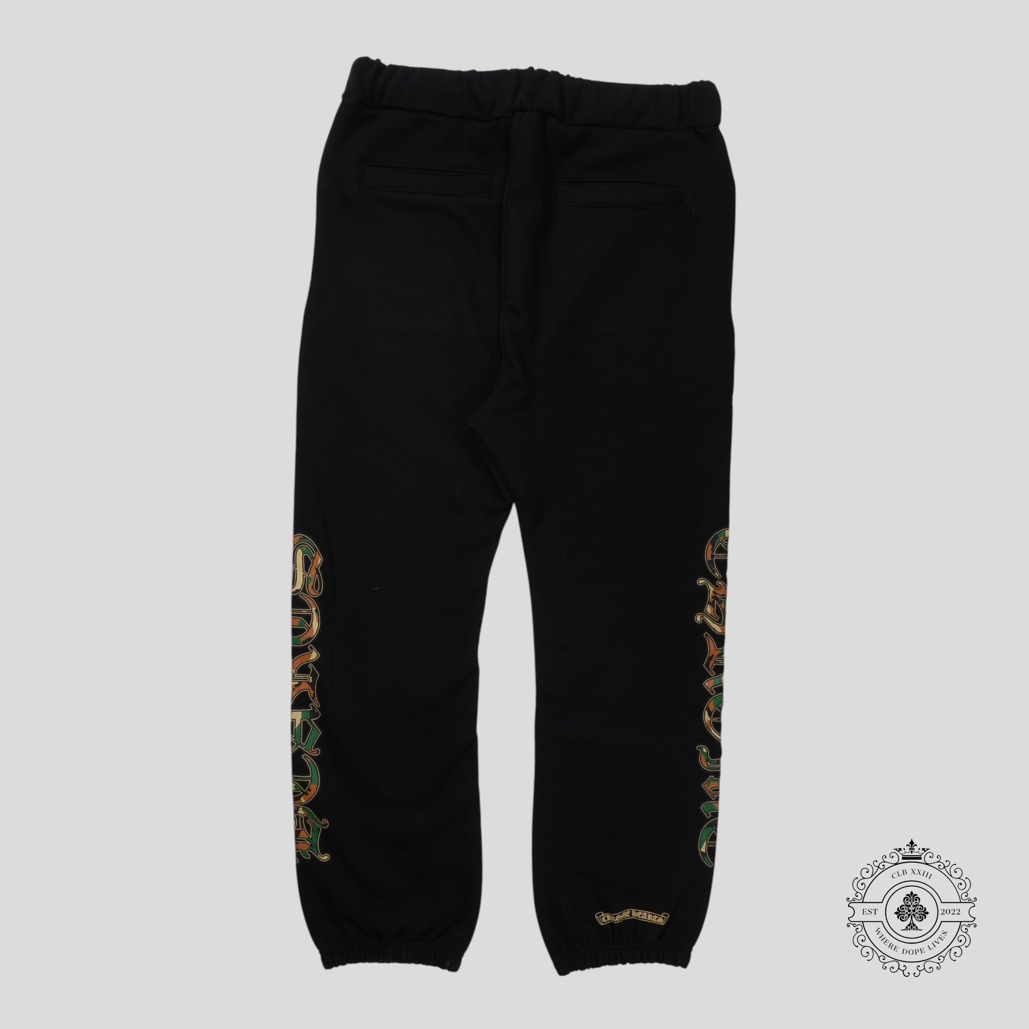 Chrome Hearts Triple Cross Sweatpants in Black/Camo