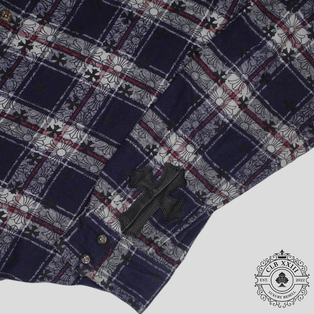Chrome Hearts Loose Ends Flannel in Blue