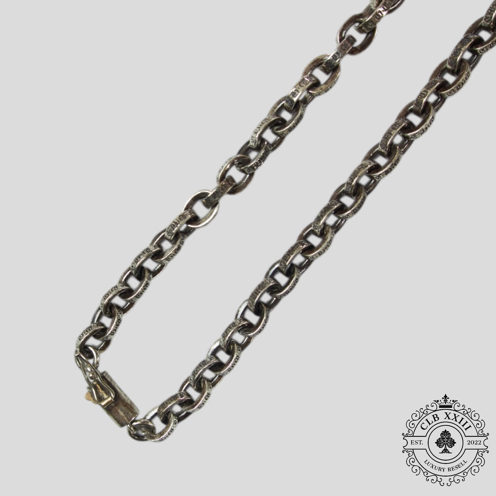 Chrome Hearts Paper Chain Necklace 20" in Silver