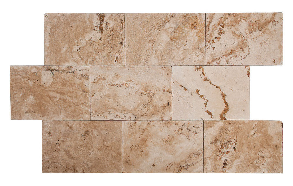 Aspendos Travertine Beige Tumbled Pavers 16"x24"x1 1/4"