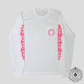 Chrome Hearts Horseshoe Logo Long Sleeve Tee in White/Pink