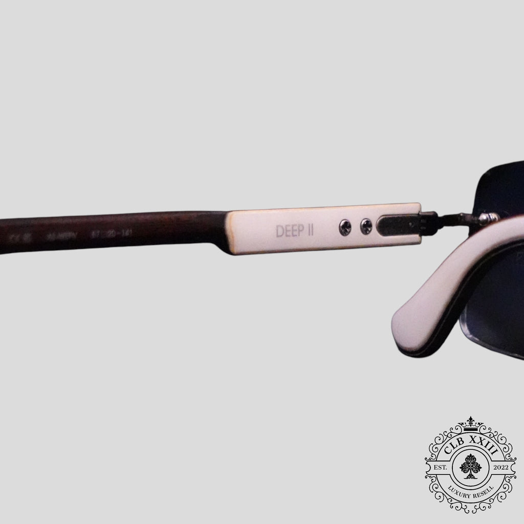 Chrome Hearts Deep II Sunglasses in White/Silver